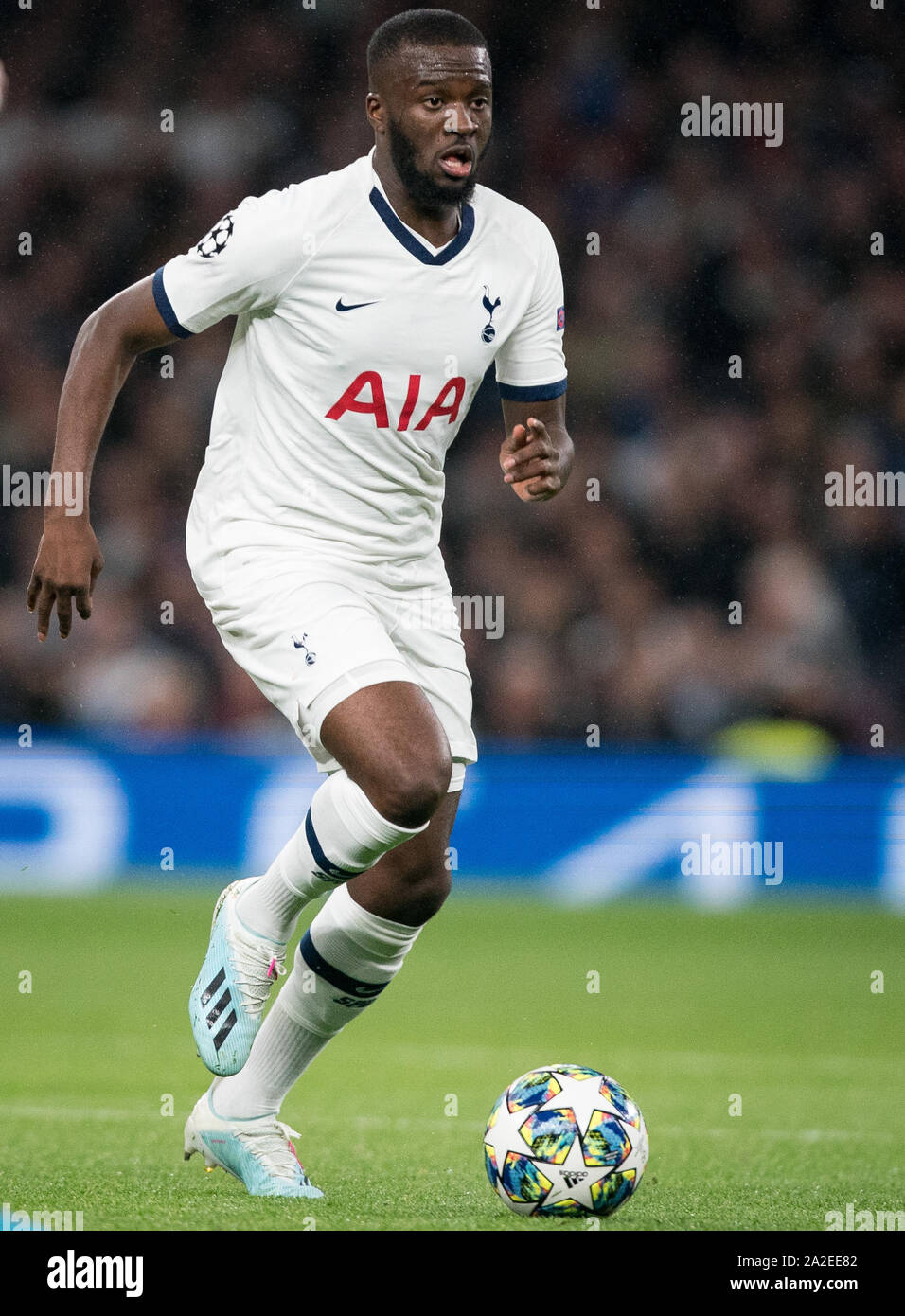 London, UK. 01st Oct, 2019. Tanguy NDombele of Spurs during the UEFA Champions League group match between Tottenham Hotspur and Bayern Munich at Wembley Stadium, London, England on 1 October 2019. Photo by Andy Rowland. Credit: PRiME Media Images/Alamy Live News Stock Photo