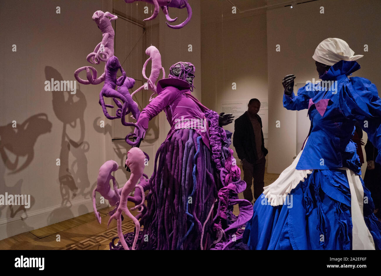 Art on display at the 154 Contemporary African Art Fair at Somerset House,London,England,UK