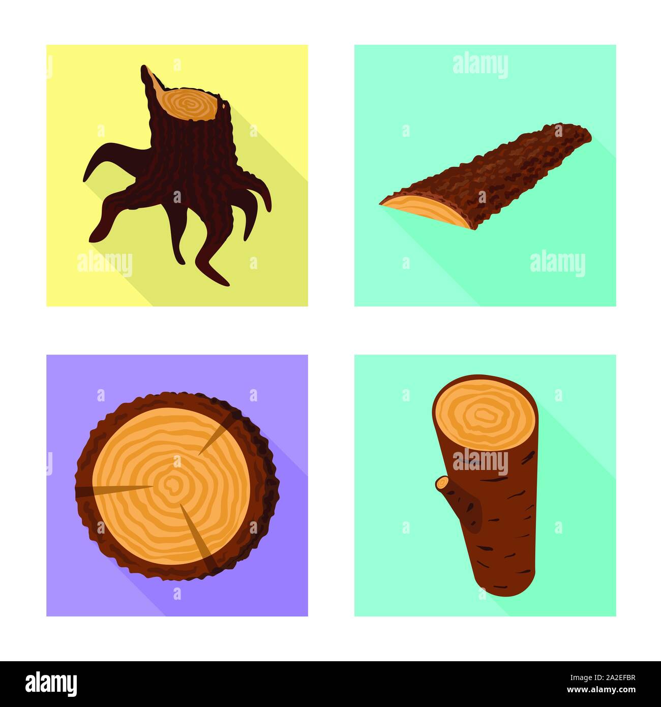 Vector design of material and nature logo. Set of material and raw ...