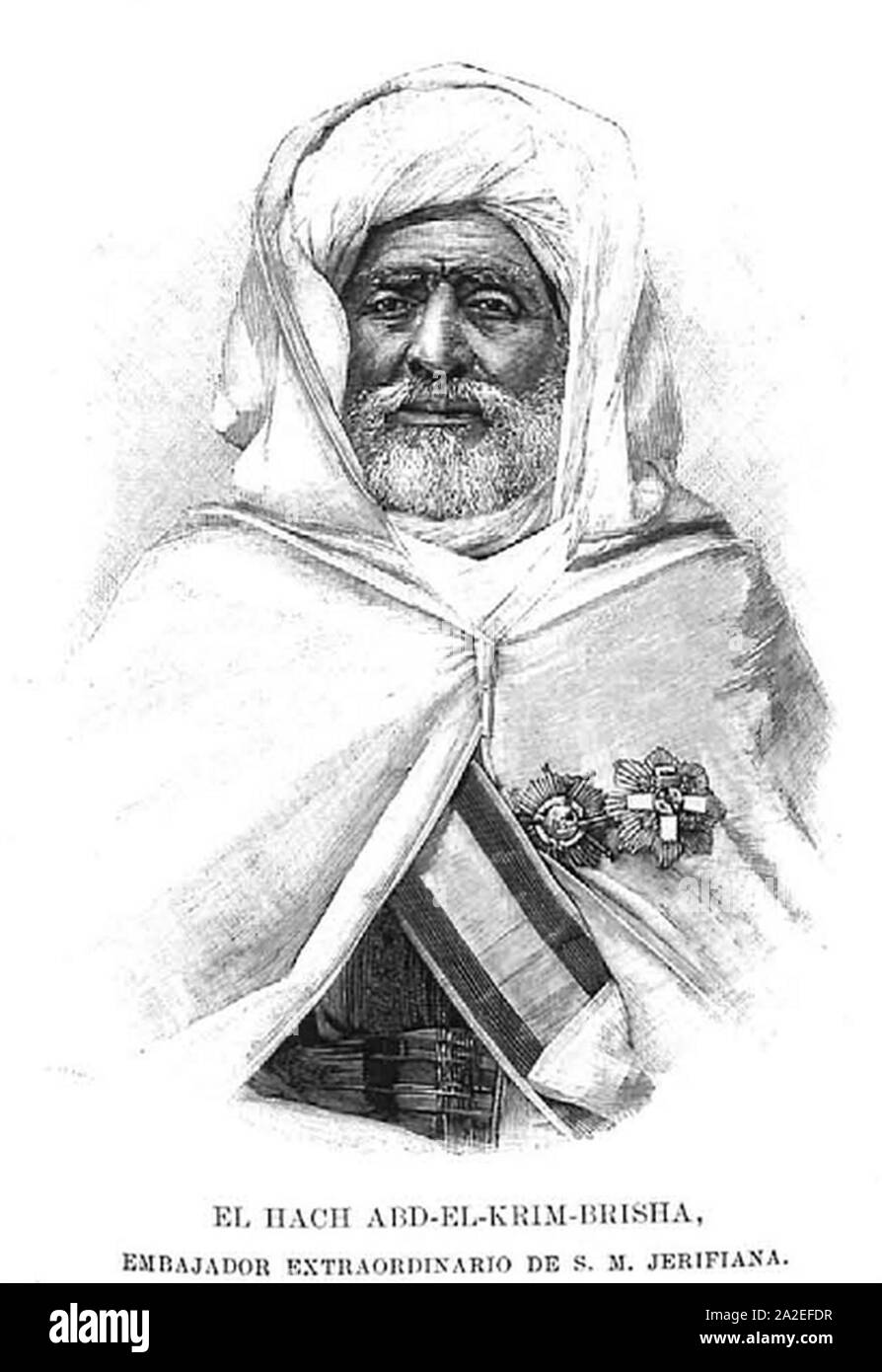 El hach Abd-El-Krim-Brisha embajador extraordinario de S. M. Jerifiana. Stock Photo
