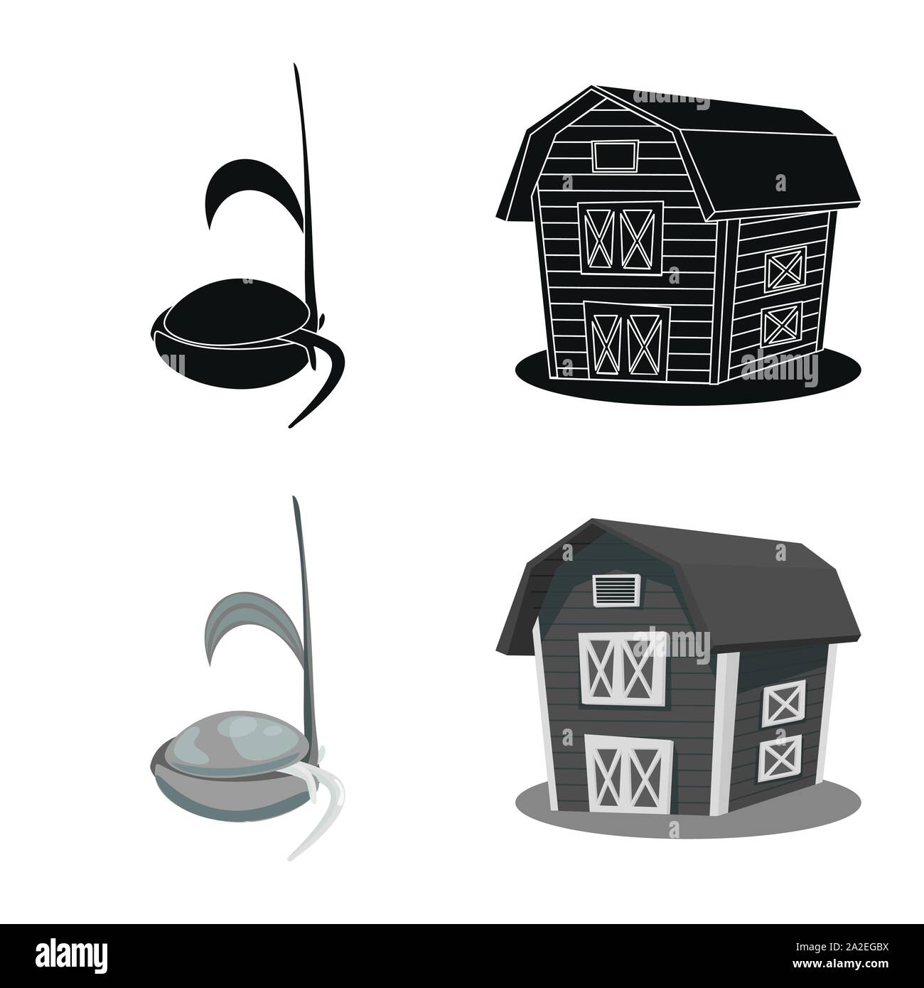 Vector illustration of agriculture and farming icon. Set of agriculture ...