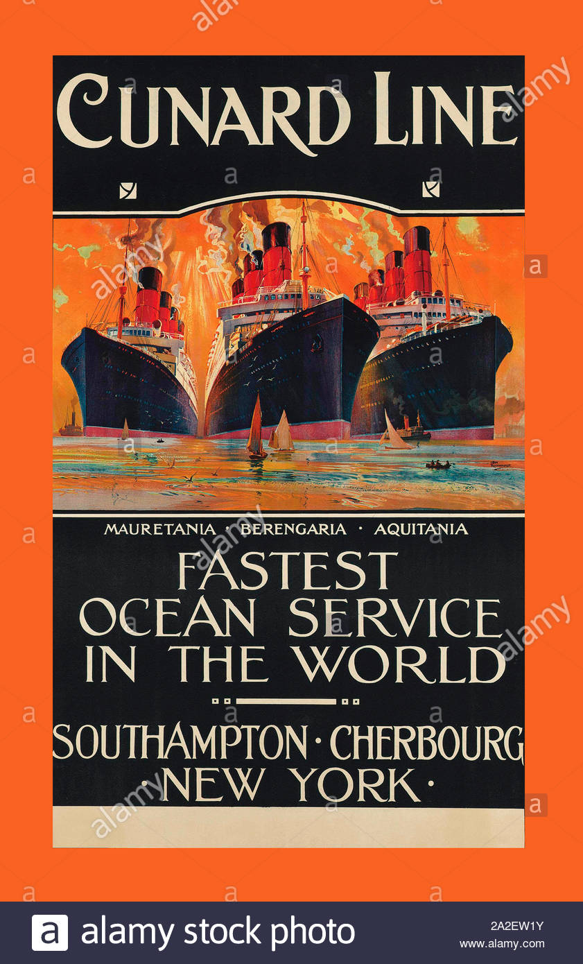 Maritime Cunard Line Large Posters