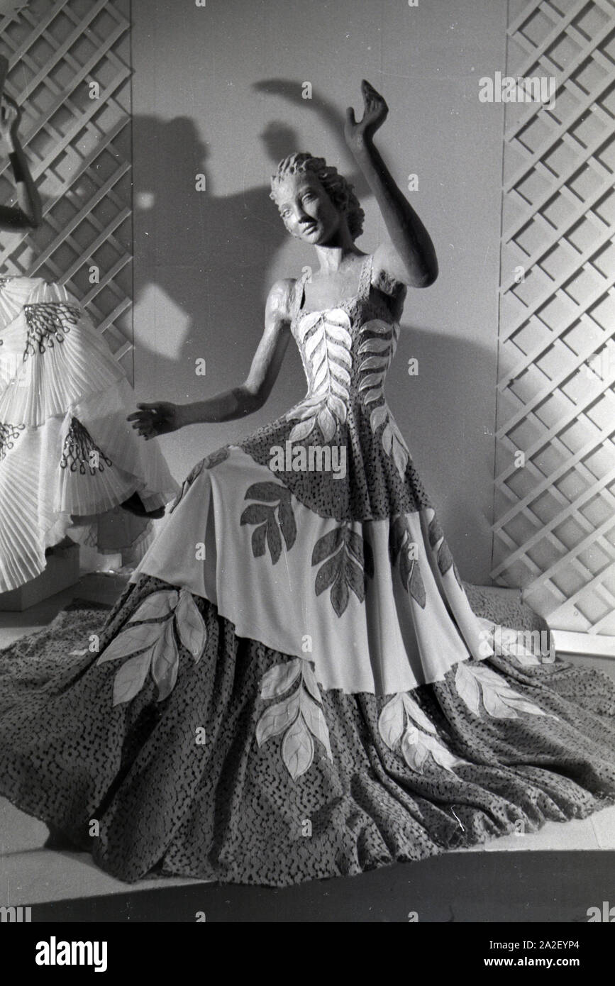 sachin and babi light blue dress Woman evening dress 1940s hi-res stock photography and images