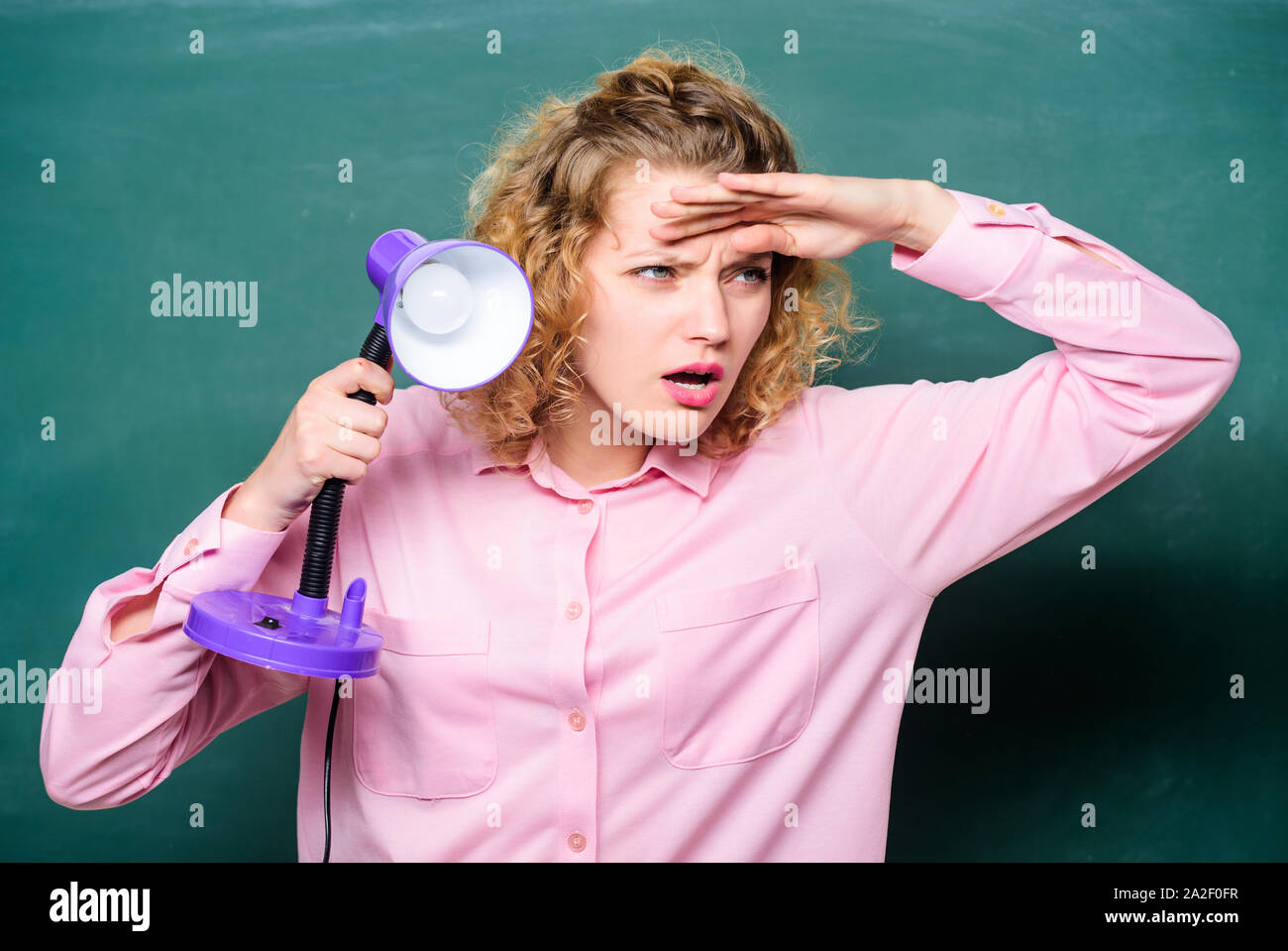 Proper light classroom. Light up process of studying. Insight and idea