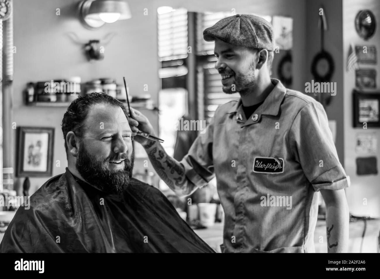 Barber shop Black and White Stock Photos & Images Alamy