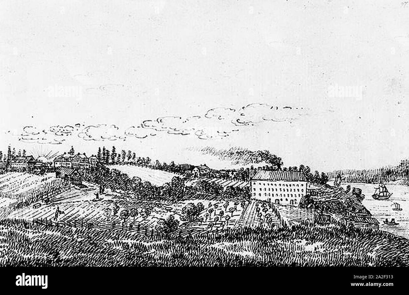Elfvik 1816. Stock Photo