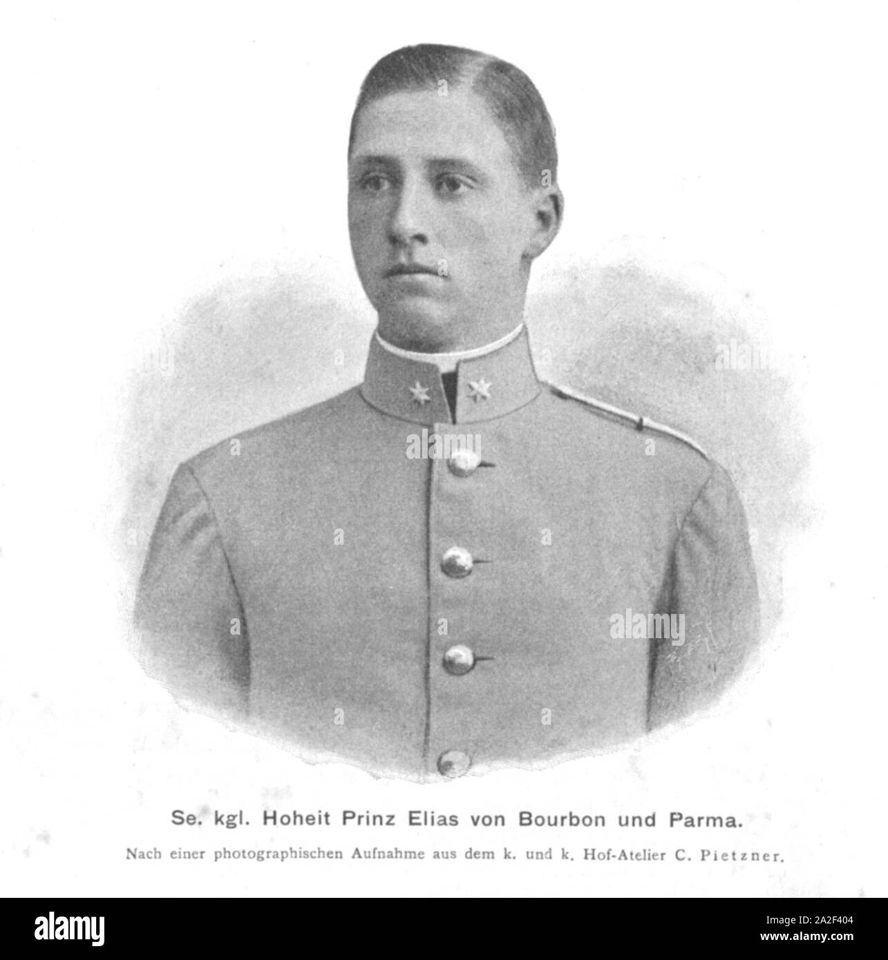 Elias von Bourbon Parma 1903 Pietzner. Stock Photo