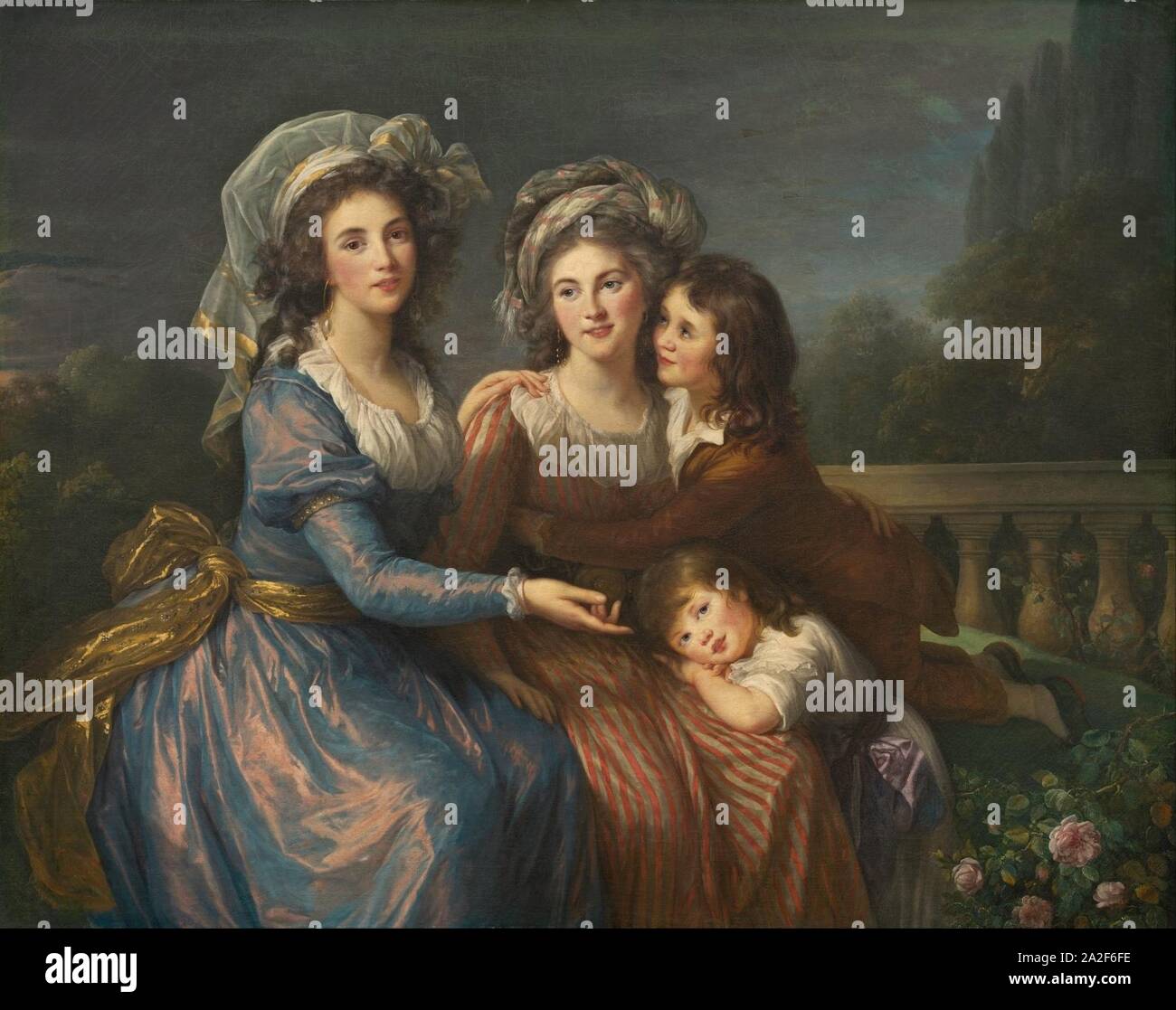 Elisabeth-Louise Vigée Le Brun - The Marquise de Pezay, and the Marquise de Rougé with Her Sons Alexis and Adrien - Stock Photo