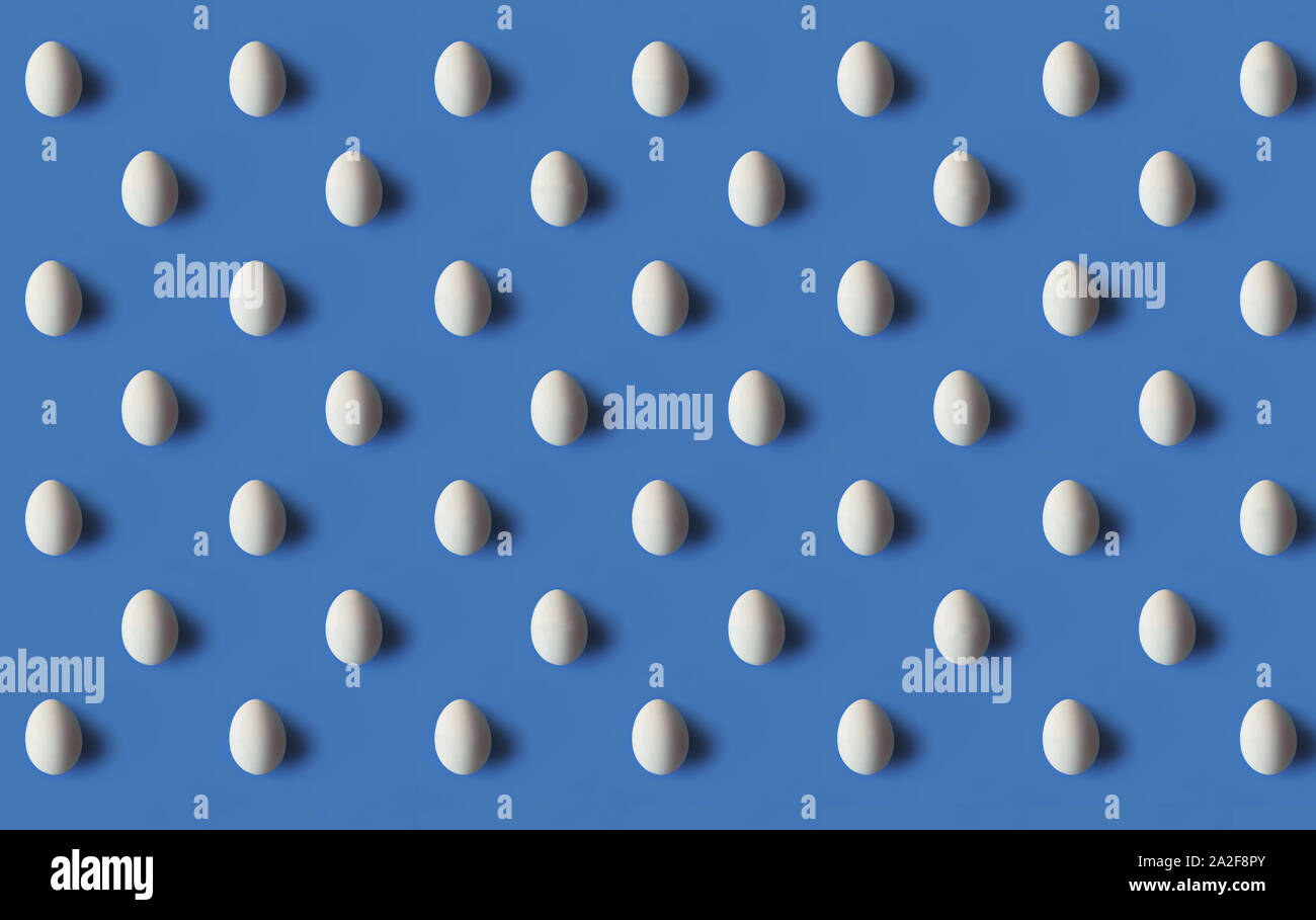 Seamless pattern of a white egg Stock Photo