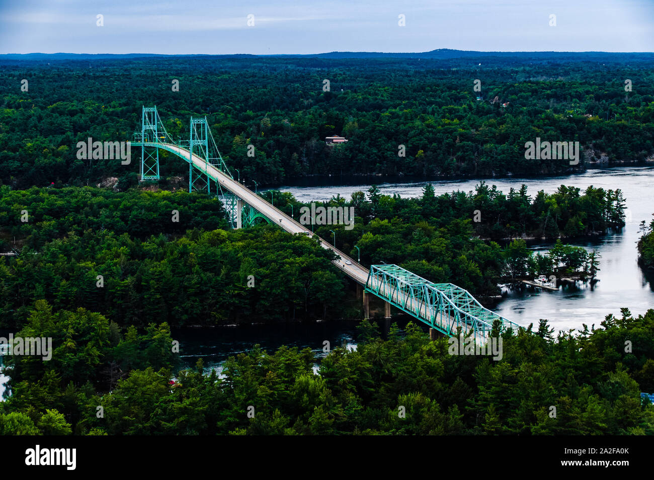 Thousand Islands Bridge in Ontario, Canada Stock Photo
