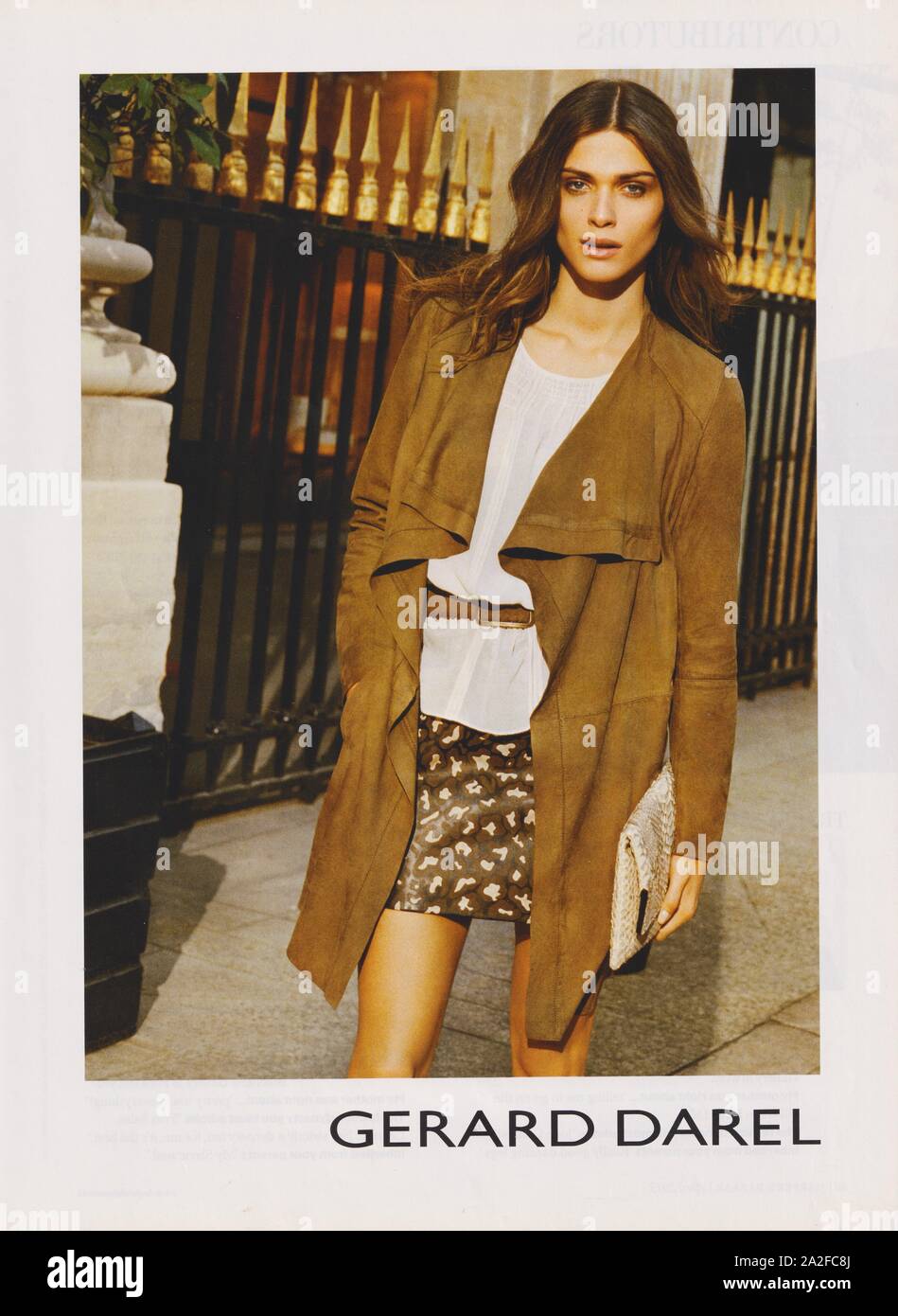 poster advertising Gerard Darel fashion house with Elisa Sednaoui in paper  magazine from 2013 year, advertisement, creative Gerard Darel 2010s advert  Stock Photo - Alamy