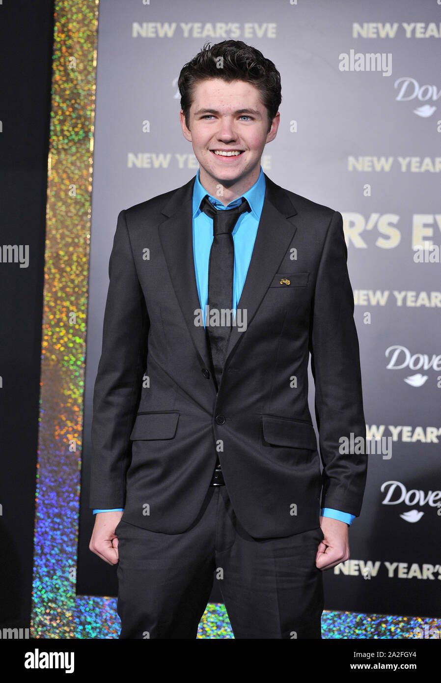 LOS ANGELES, CA. December 05, 2011: Damian McGinty at the world premiere of 'New Year's Eve' at Grauman's Chinese Theatre, Hollywood. © 2011 Paul Smith / Featureflash Stock Photo