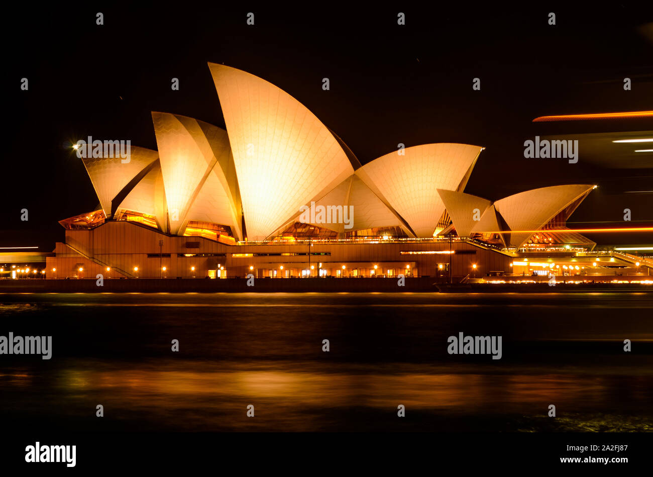 Taking long-exposure pictures of the Sydney Opera House. Stock Photo