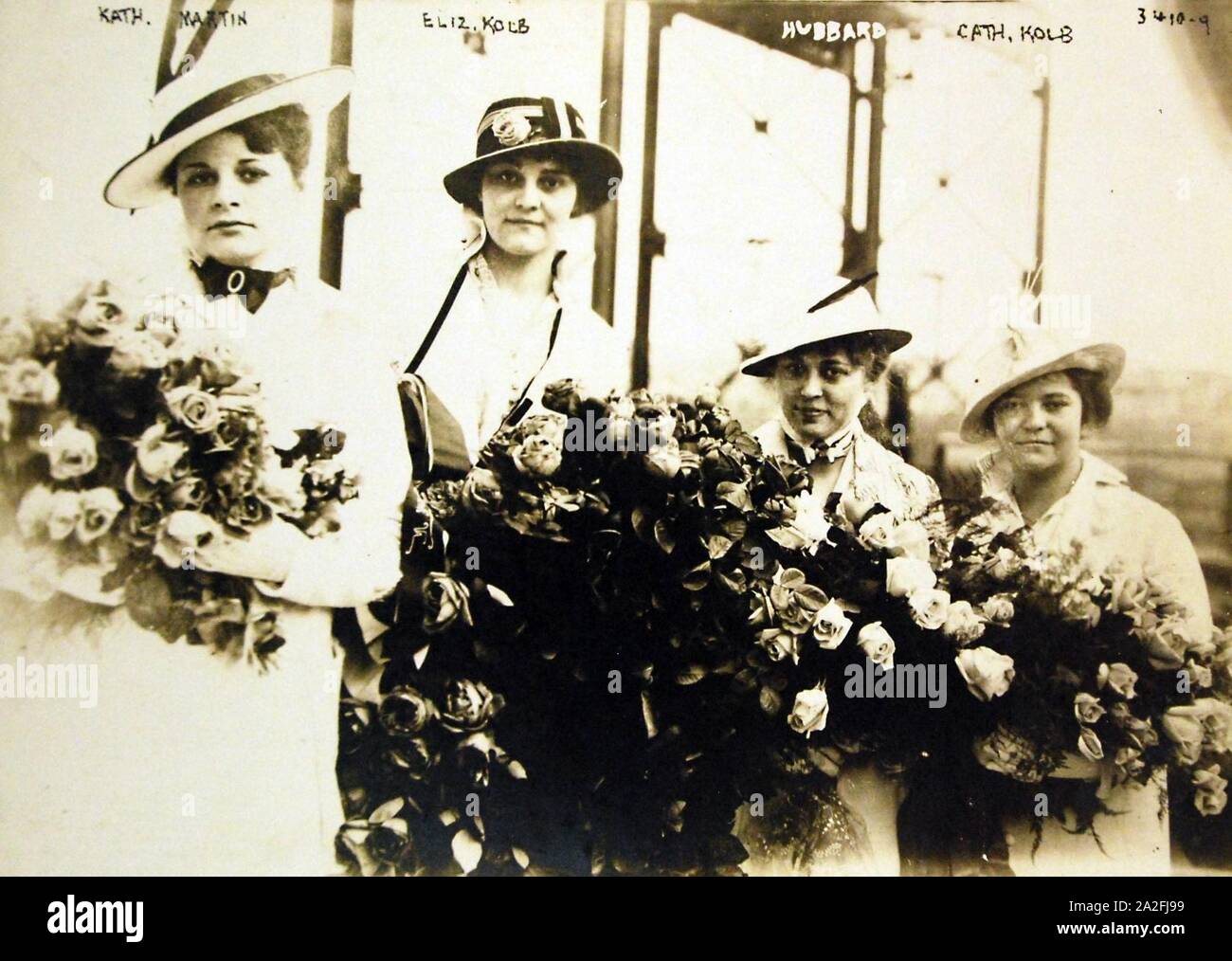 Elizabeth Kolb and launch party of USS Pennsylvania (BB-38), Newport