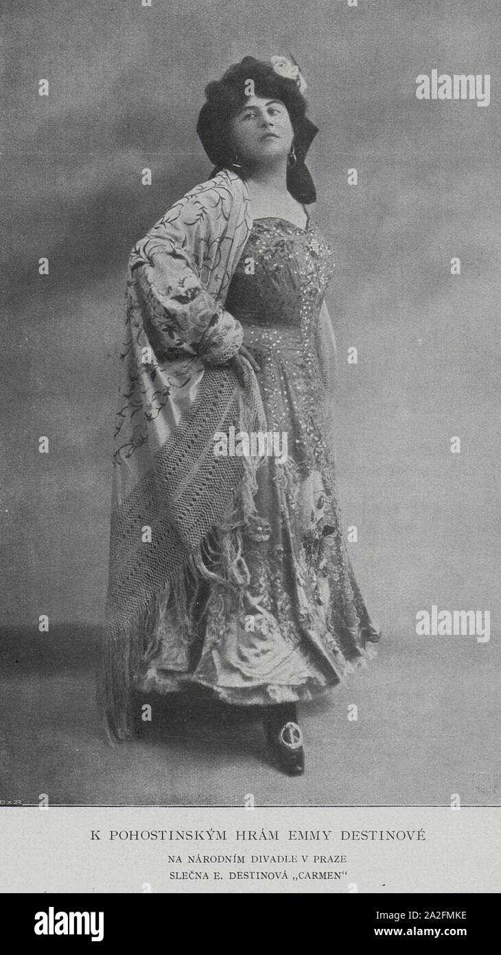 Ema Destinová jako Carmen 1907. Stock Photo