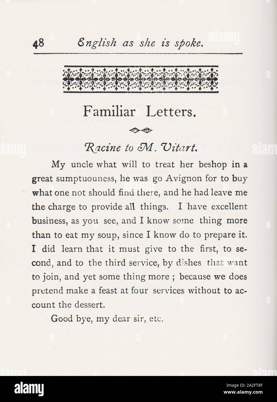 English As She Is Spoke p.48 Stock Photo Alamy