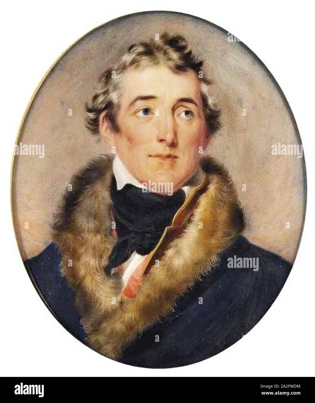 Arthur Wellesley, 1st Duke of Wellington by Alfred, Count D'Orsay. Stock Photo