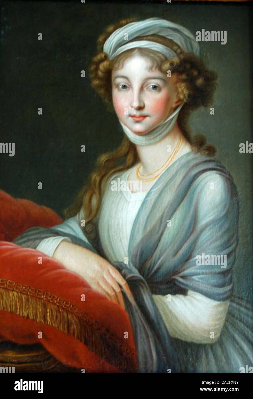 Elizabeth Alexeevna (Vigee-Le Brun type) by anonymous (19 c. Alferaki Palace Taganrog). Stock Photo