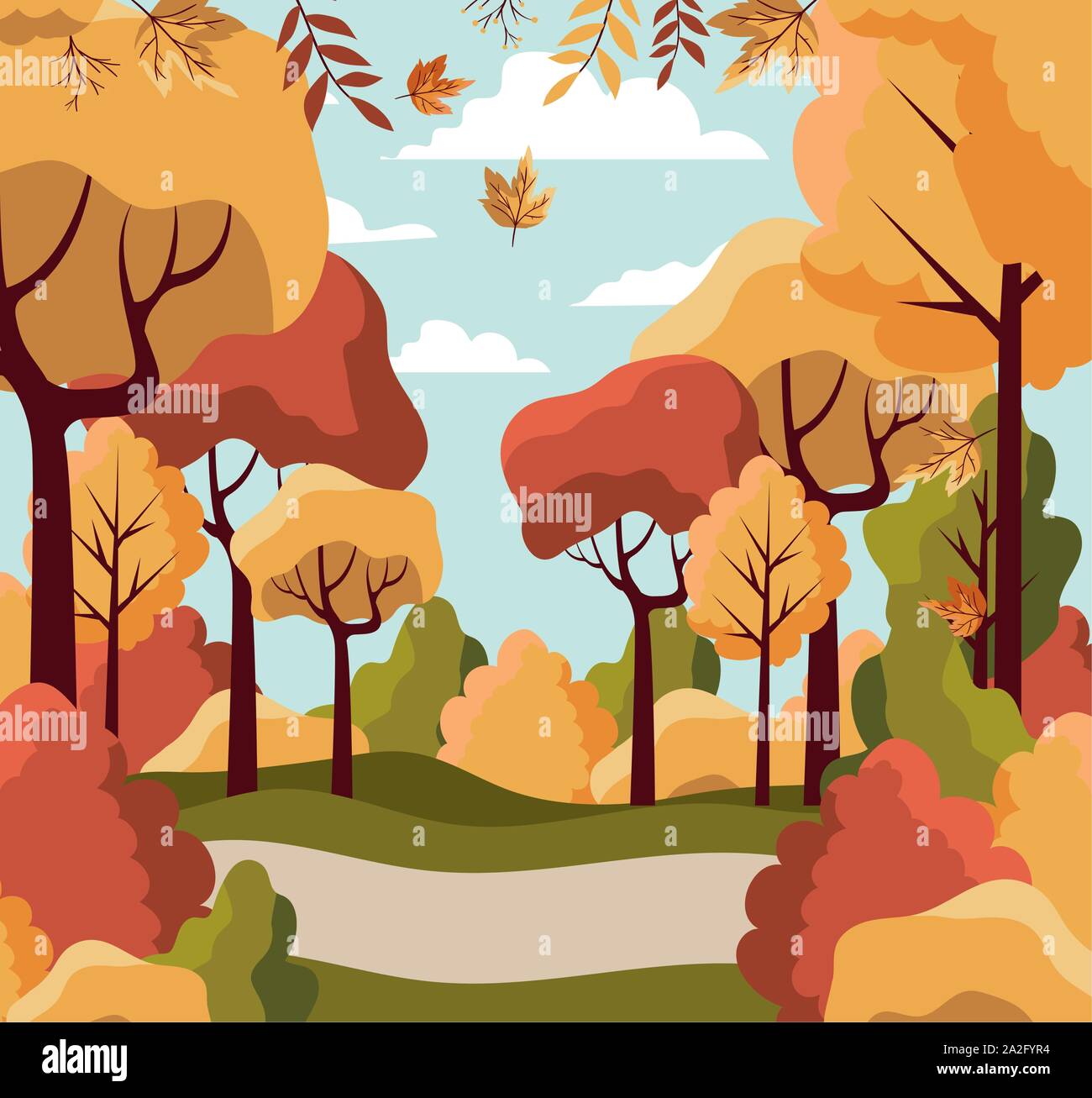 Autumn landscape design ,vector illustration Stock Vector Image & Art ...