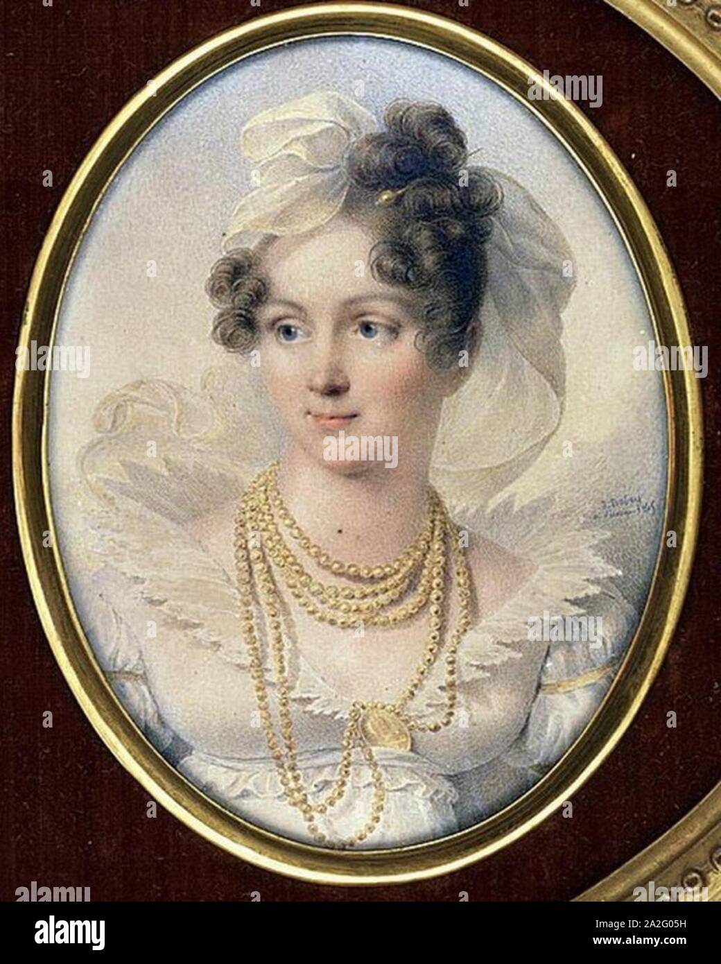 Elizaveta Alexeevna by Isabey (1815). Stock Photo