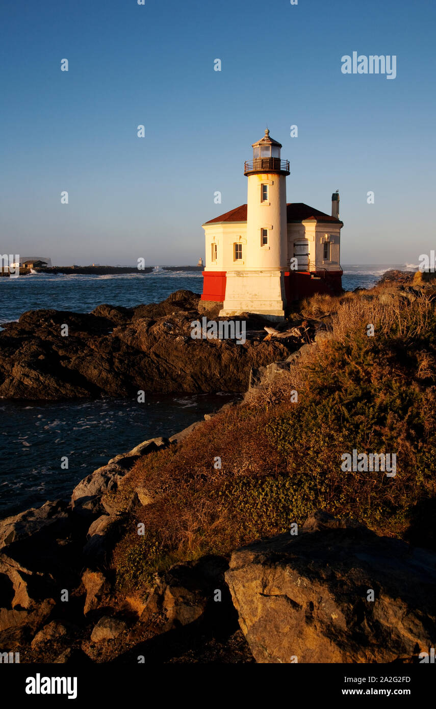 Lighthouse at Bandon, OR Stock Photo