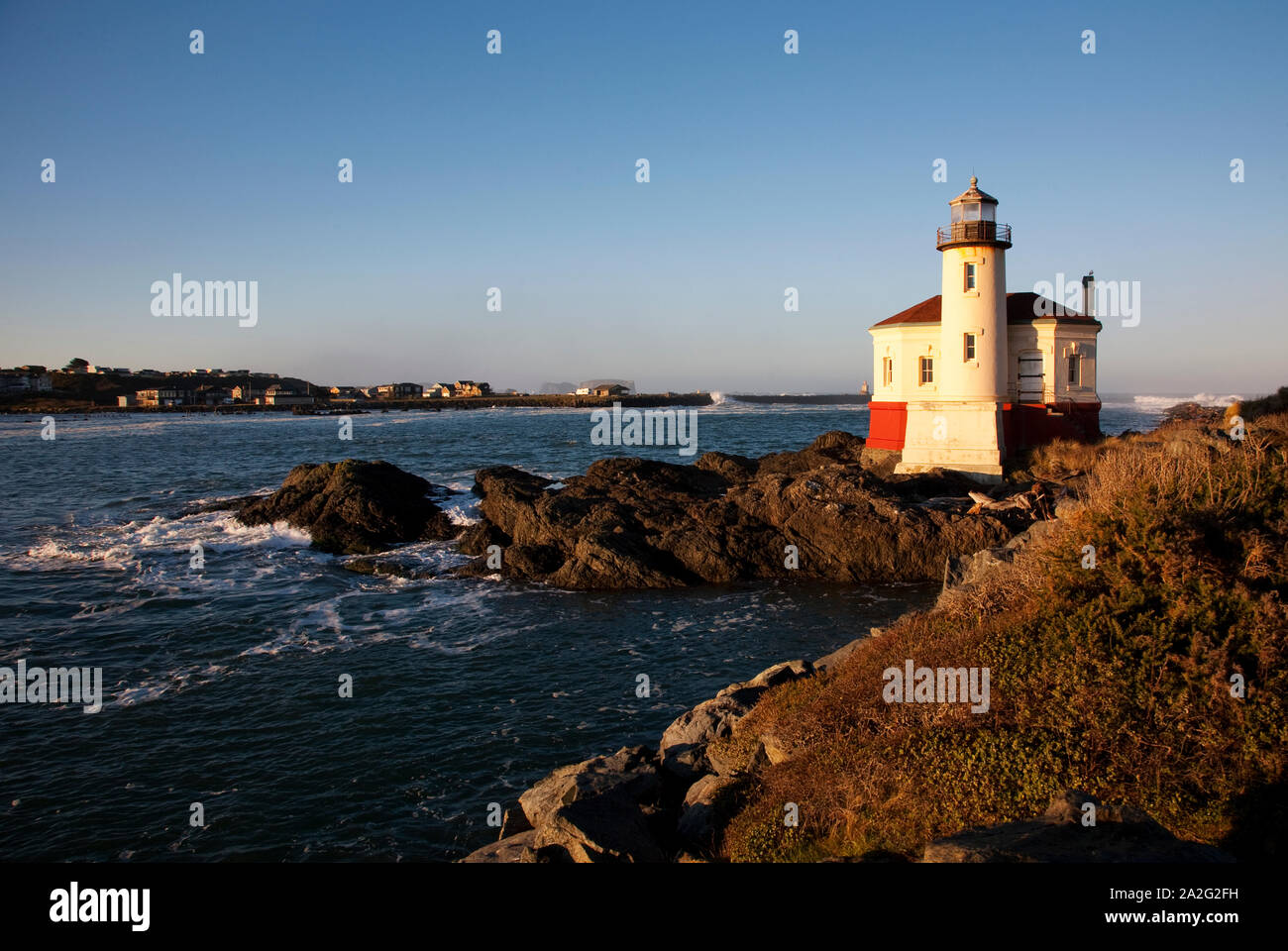 Lighthouse at Bandon, OR Stock Photo