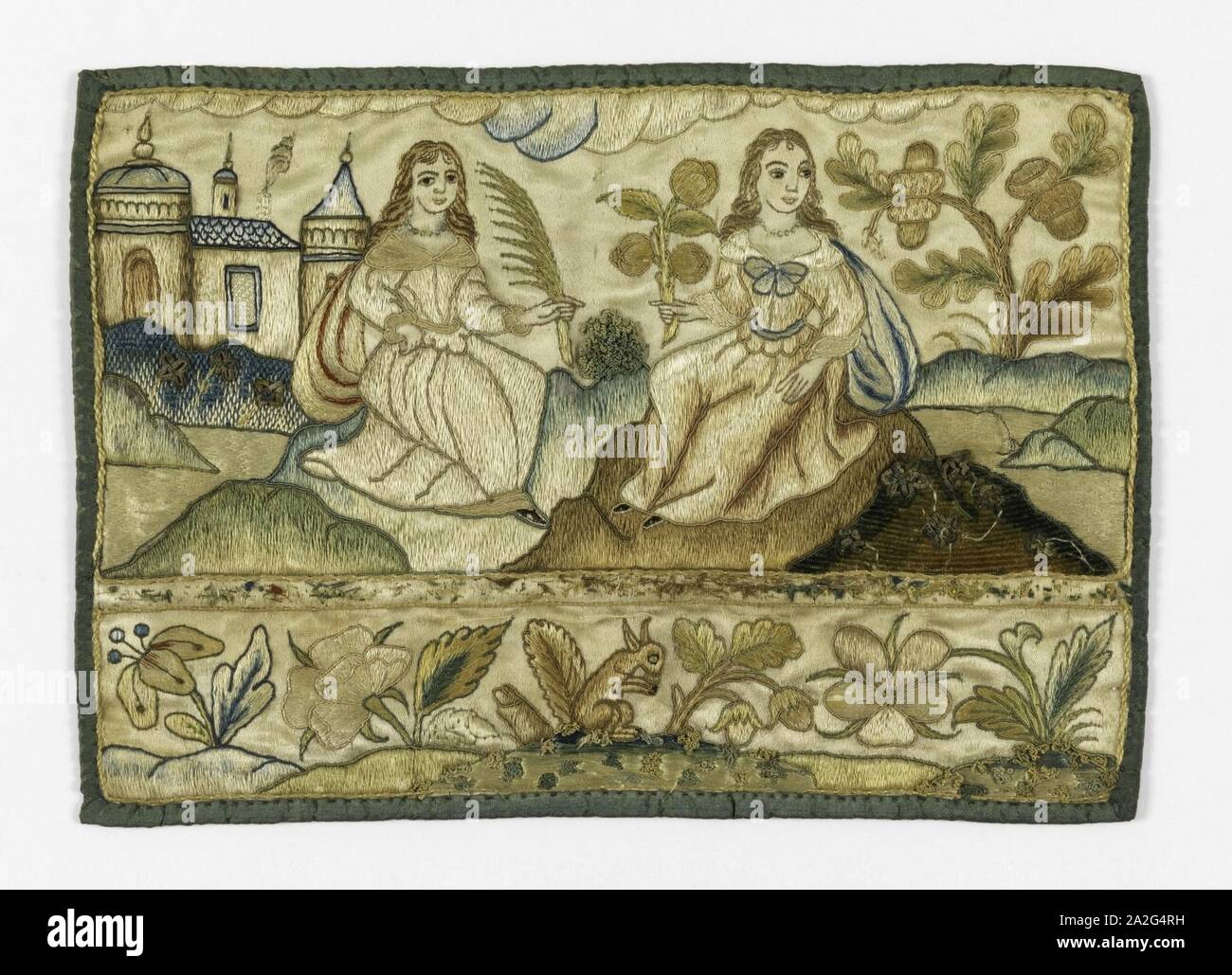 Embroidered Panel For Casket (England), 17th century Stock Photo Alamy