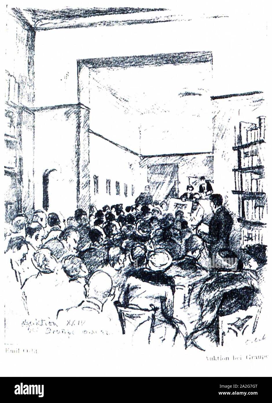 Emil Orlik Auktion XXIV bei Graupe 1922. Stock Photo