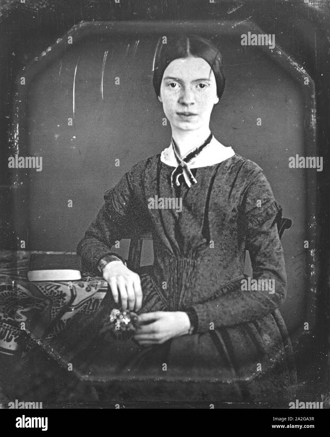 Emily Dickinson daguerreotype. Stock Photo
