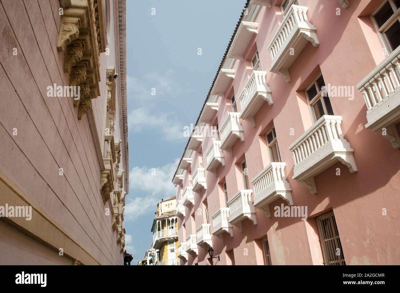 Colonial architecture in the Walled City Stock Photo