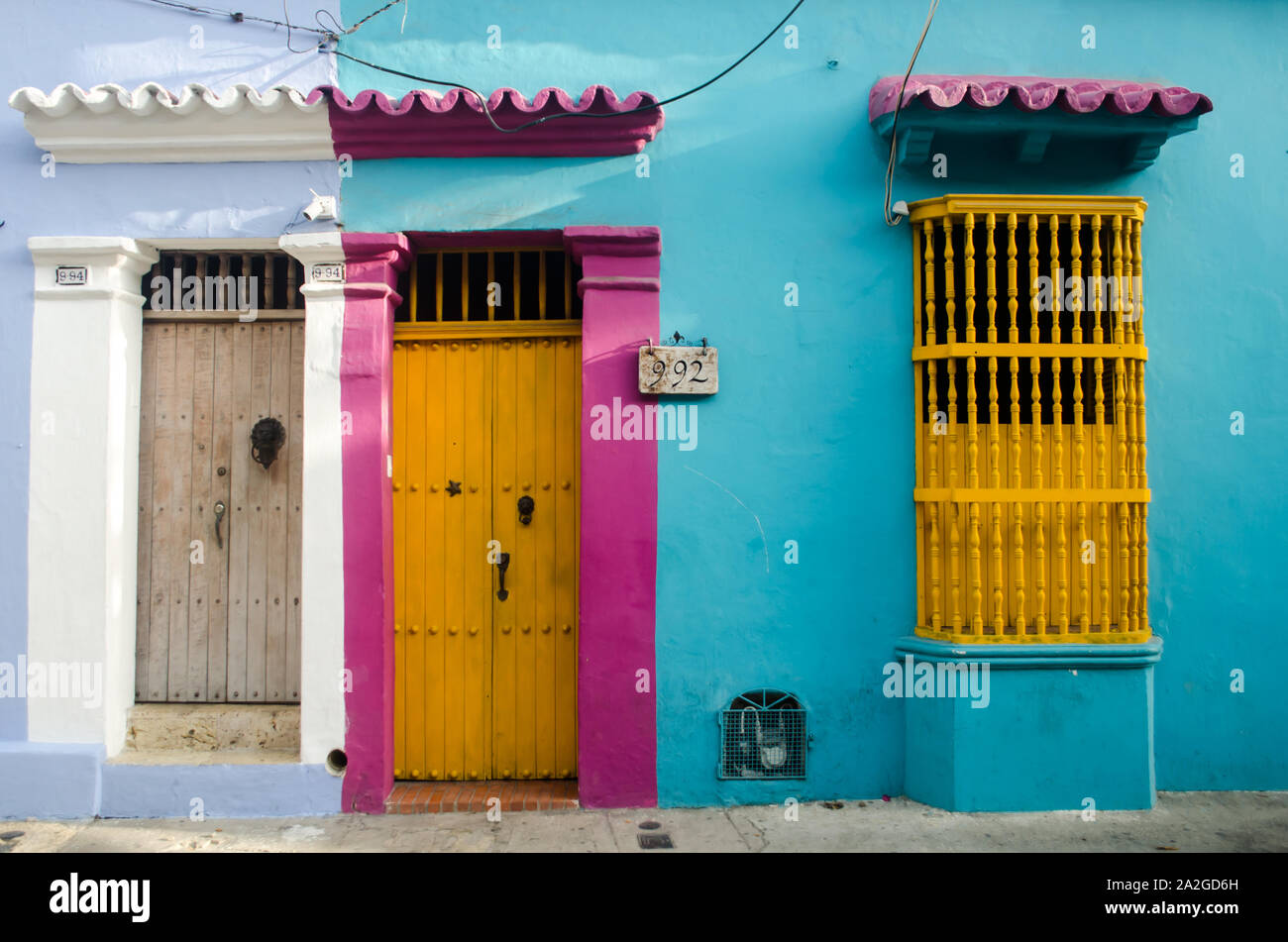 Colonial architecture in the Walled City Stock Photo