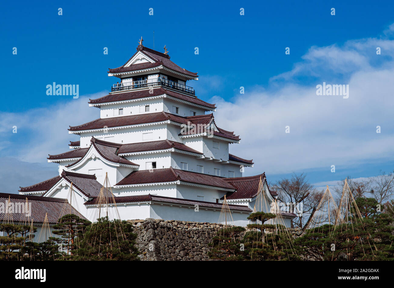 DEC 4, 2018 Aizu Wakamatsu, JAPAN - Aizu Wakamatsu Tsuruga Castle and ...