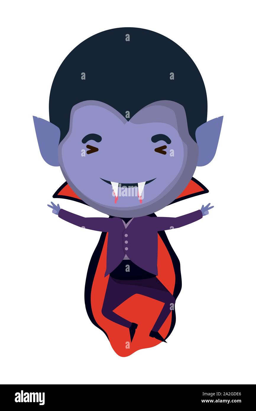 cute little boy with dracula costume Stock Vector Image & Art - Alamy
