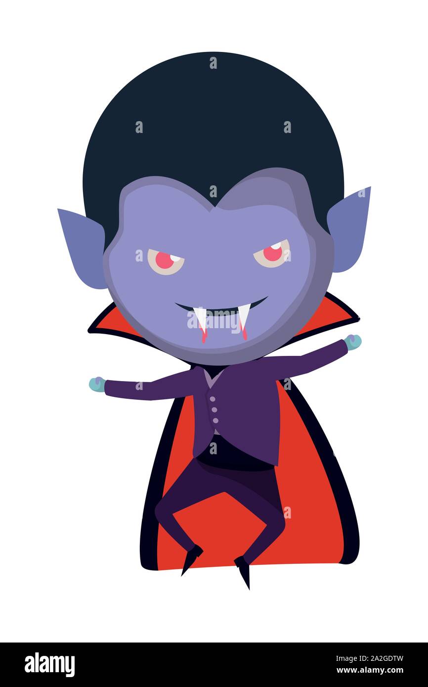 cute little boy with dracula costume Stock Vector Image & Art - Alamy