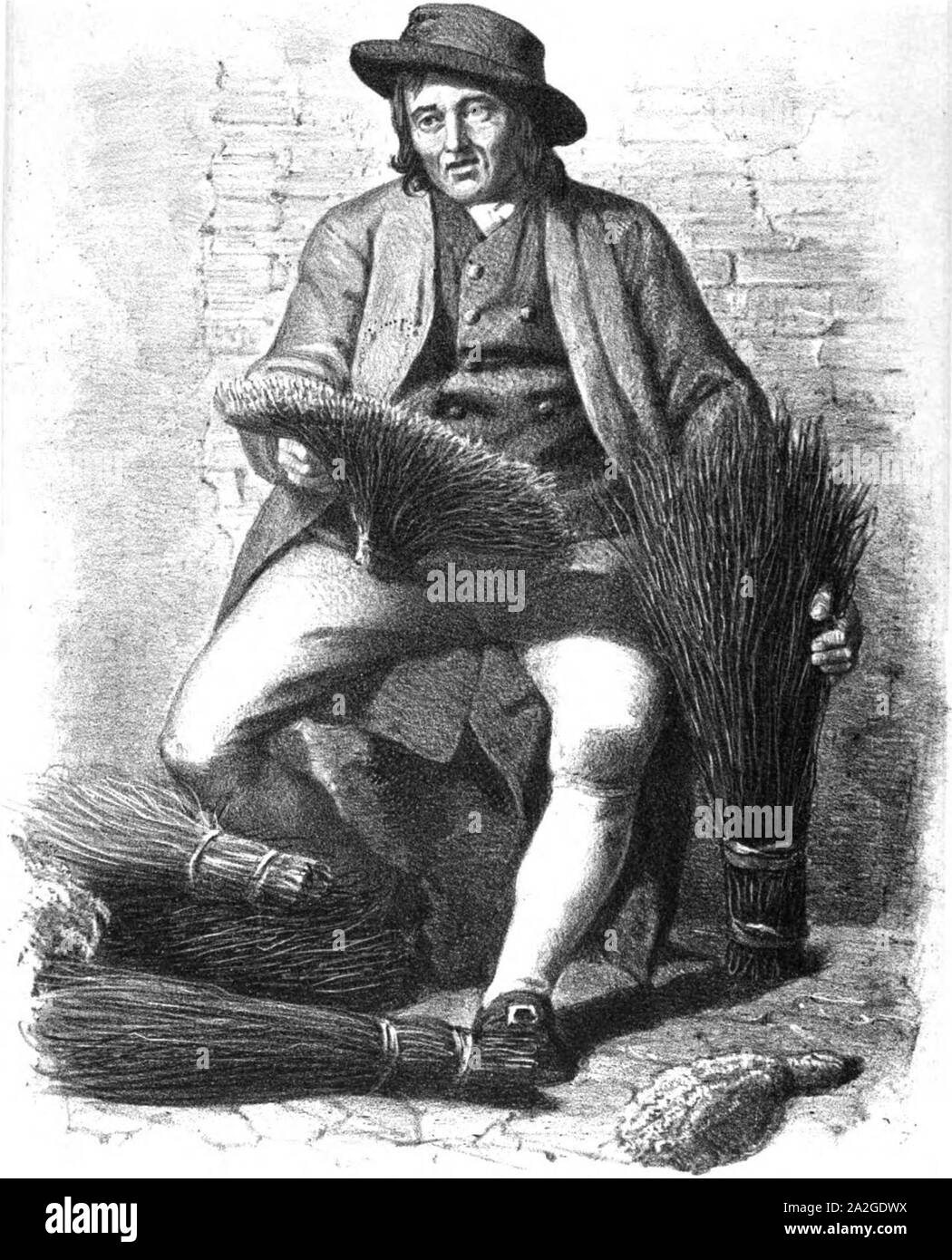 En qvastförsäljare - Pehr Hilleström. Stock Photo