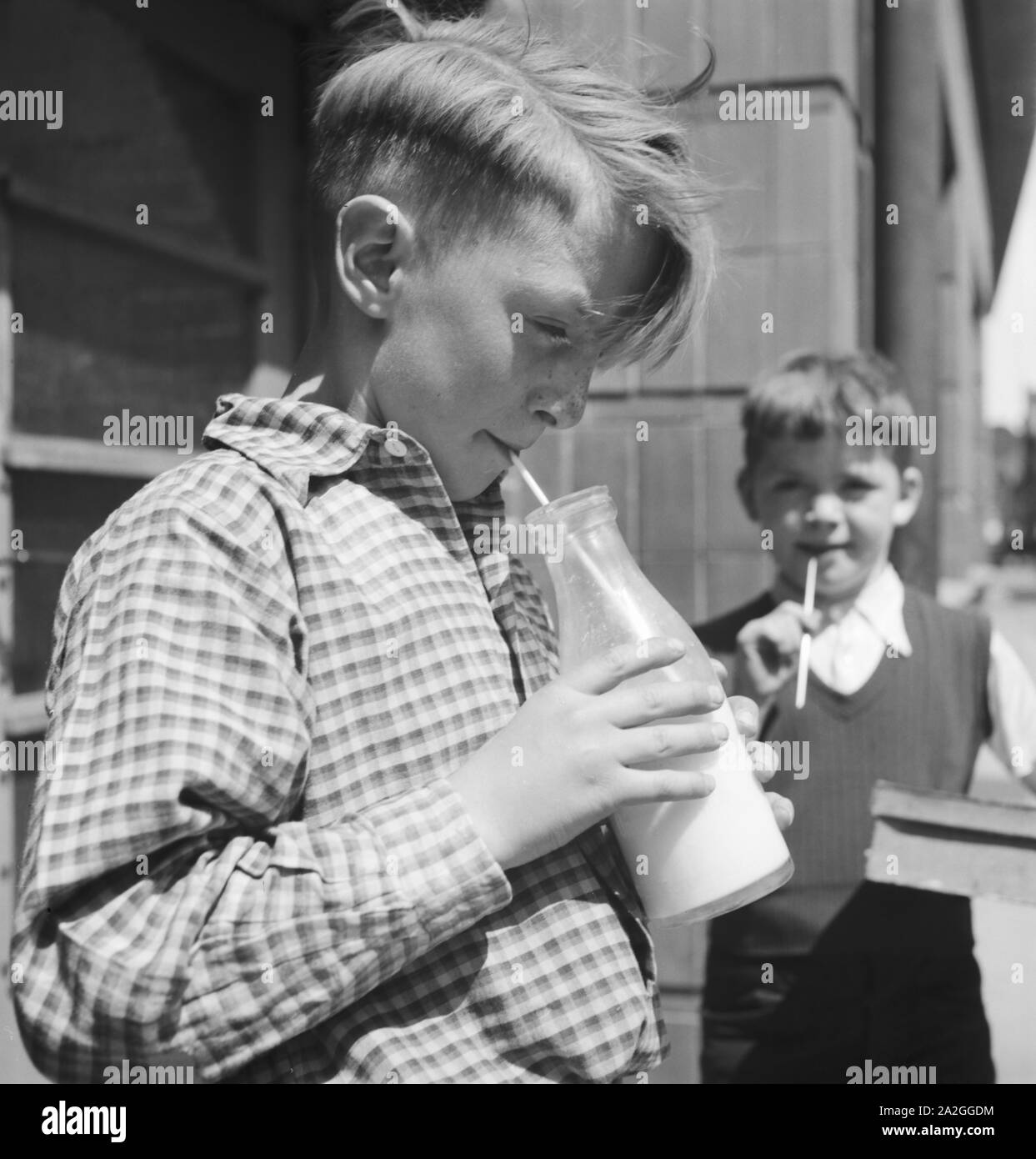 Junge aus Tangermünde, Deutschland 1930er Jahre. A boy from Tangermuende, Germany 1930s. Stock Photo