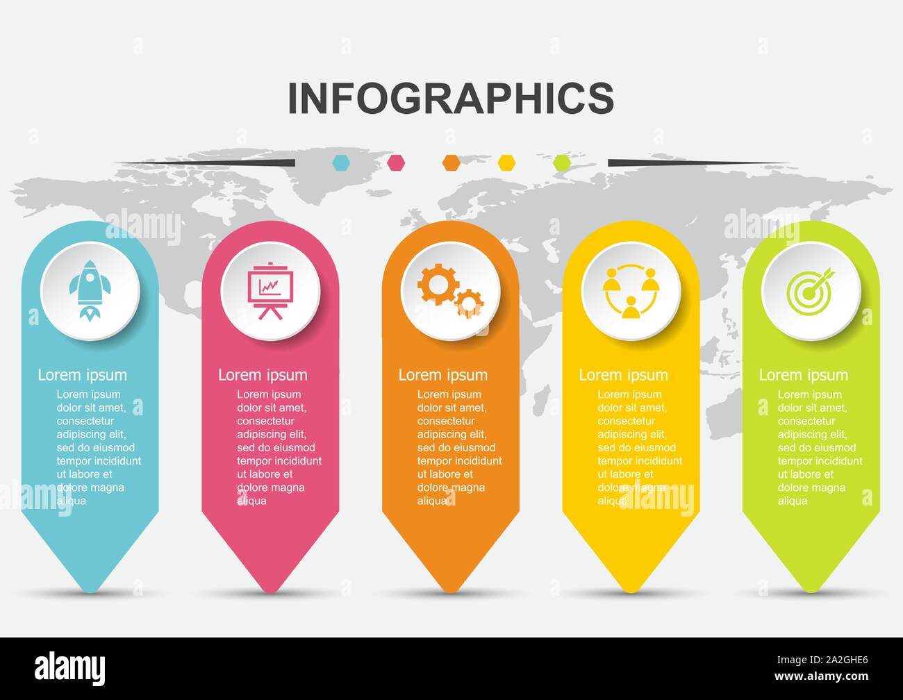 Infographic design template for business presentation, stock vector ...