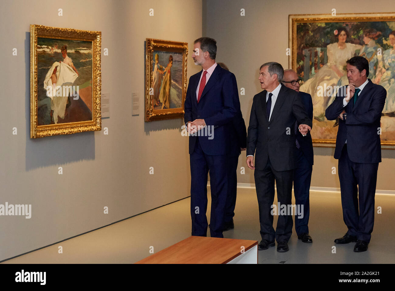 Madrid, Spain. 02nd Oct, 2019. King Felipe VI attends the 'Spanish 19th Century Painting, From Goya to Modernism' exhibition inauguration at Maria Cristina Masaveu Peterson Foundation. Credit: SOPA Images Limited/Alamy Live News Stock Photo