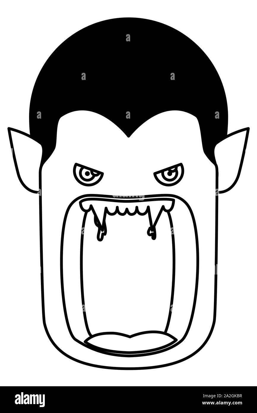 cute little boy head with dracula costume Stock Vector Image & Art - Alamy
