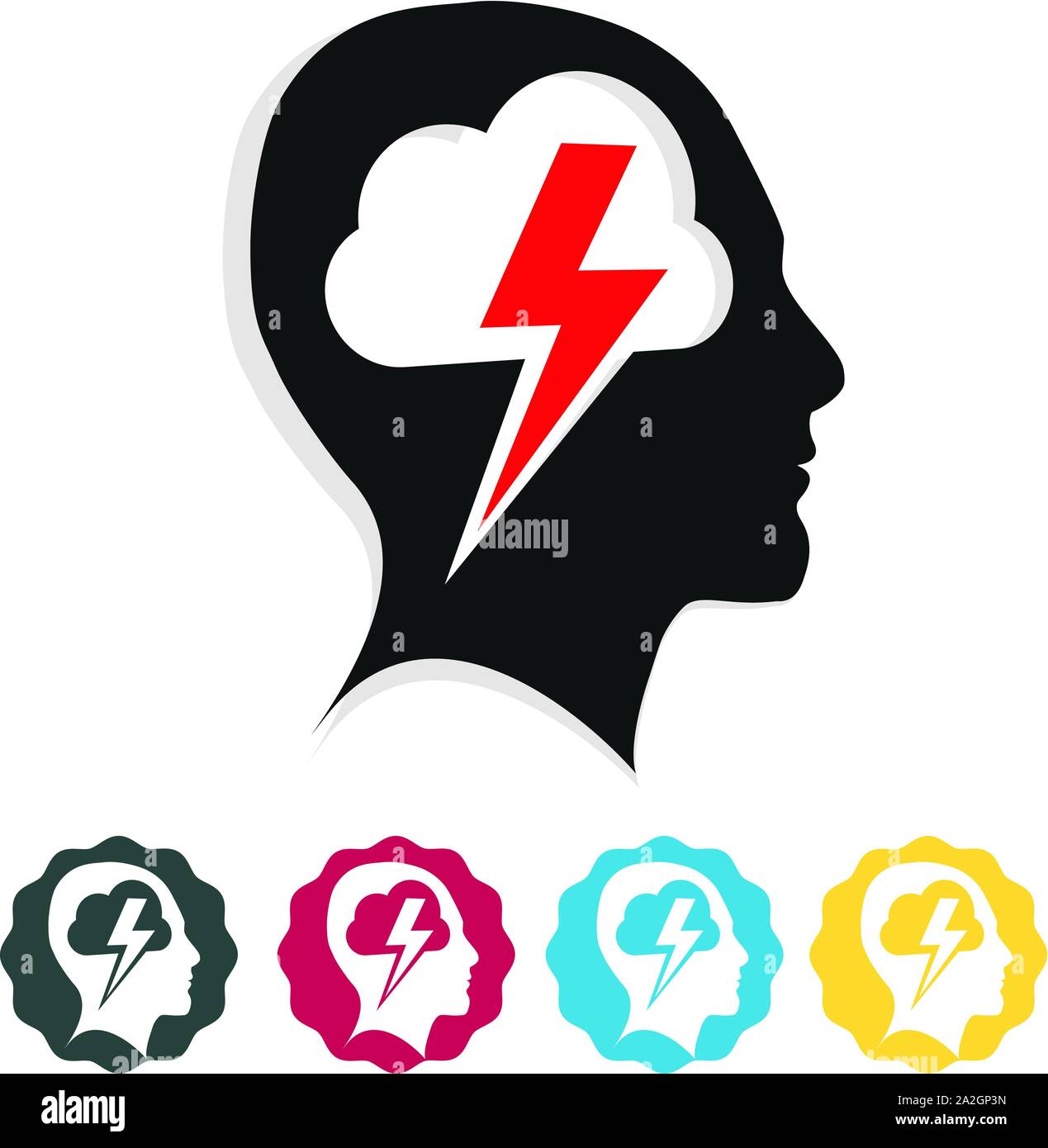 Creative Spark - Eureka Moment stock illustration as EPS 10 File Stock Vector