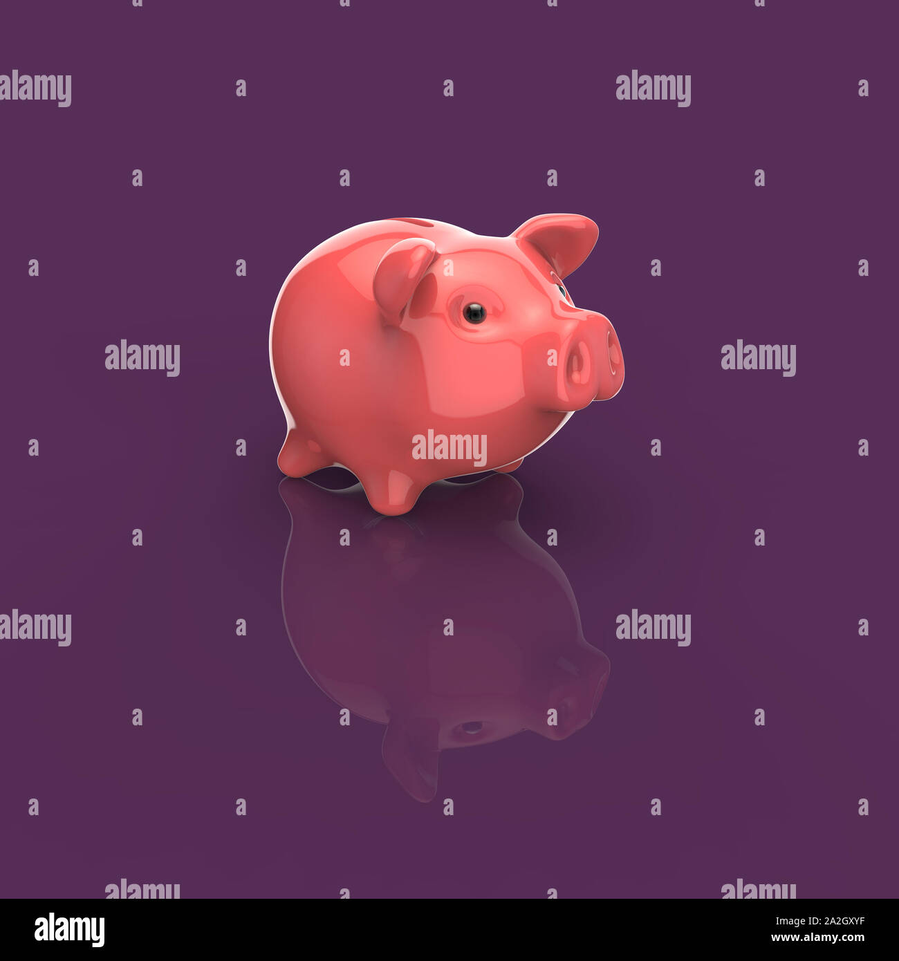 Piggy bank - 3D Illustration Stock Photo - Alamy