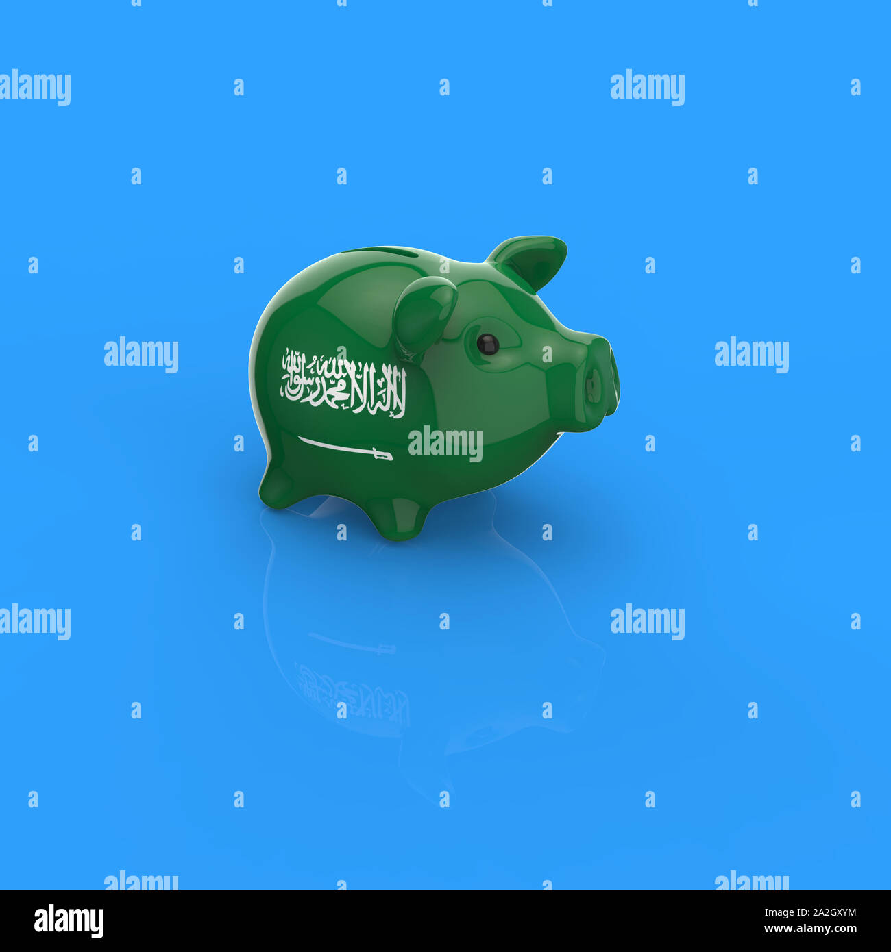 Piggy bank - 3D Illustration Stock Photo - Alamy