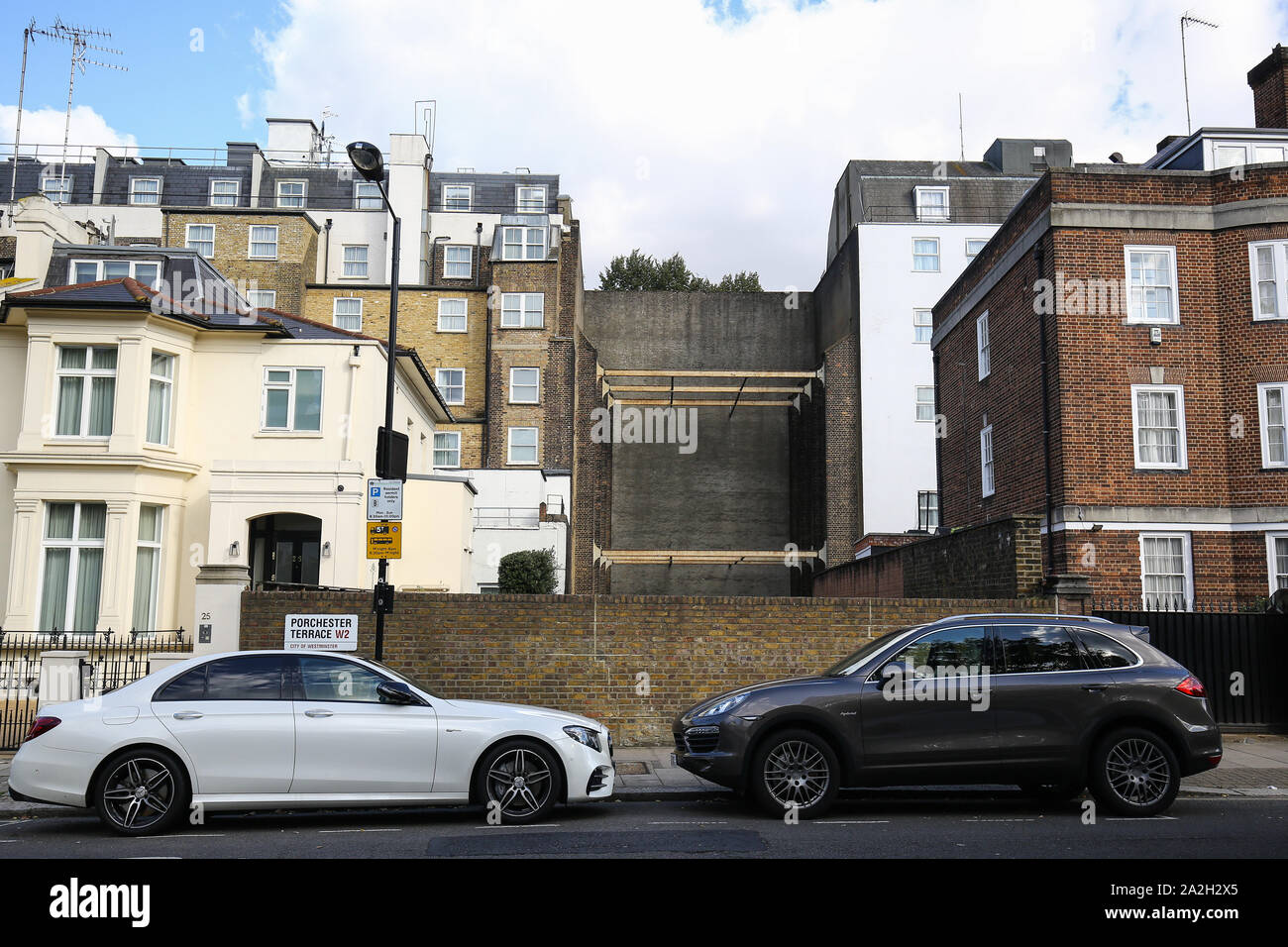 An exterior rear view of 2324 Leinster Gardens, west London, showing a