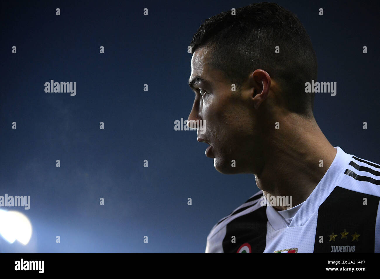 Cristiano Ronaldo Playing for Juventus Soccer Team in Italy Stock Photo