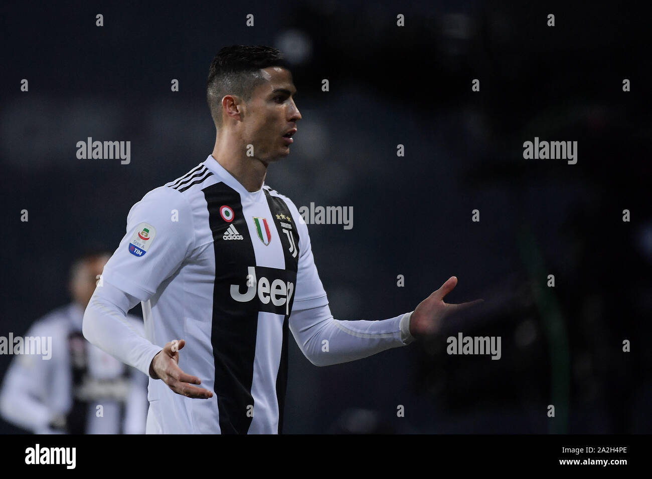 Cristiano Ronaldo Playing for Juventus Soccer Team in Italy Stock Photo