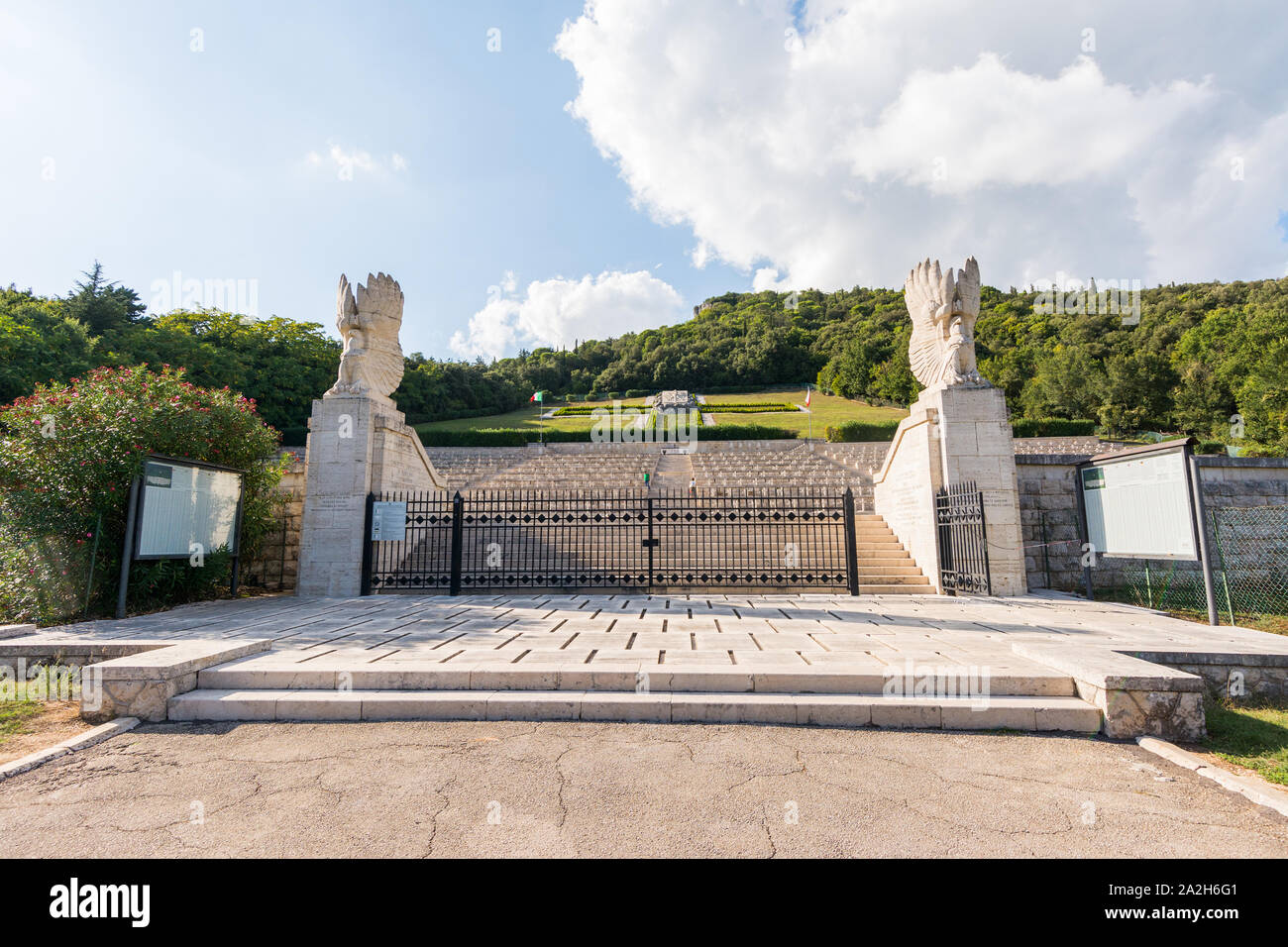 cemetery where Polish soldiers who died in World War II are buried Montecassino near abbey, italy Stock Photo