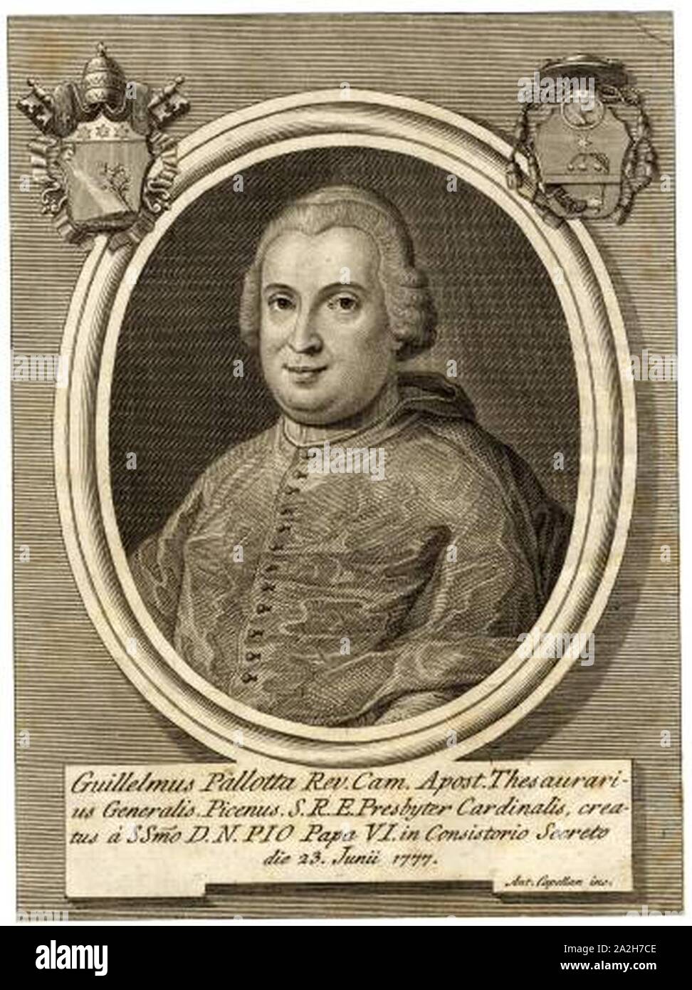 Engraving of Guglielmo Pallotta Stock Photo Alamy