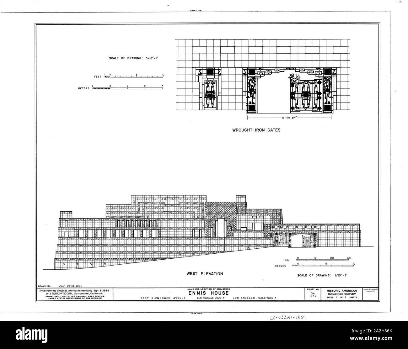 Ennis House Stock Photo Alamy
