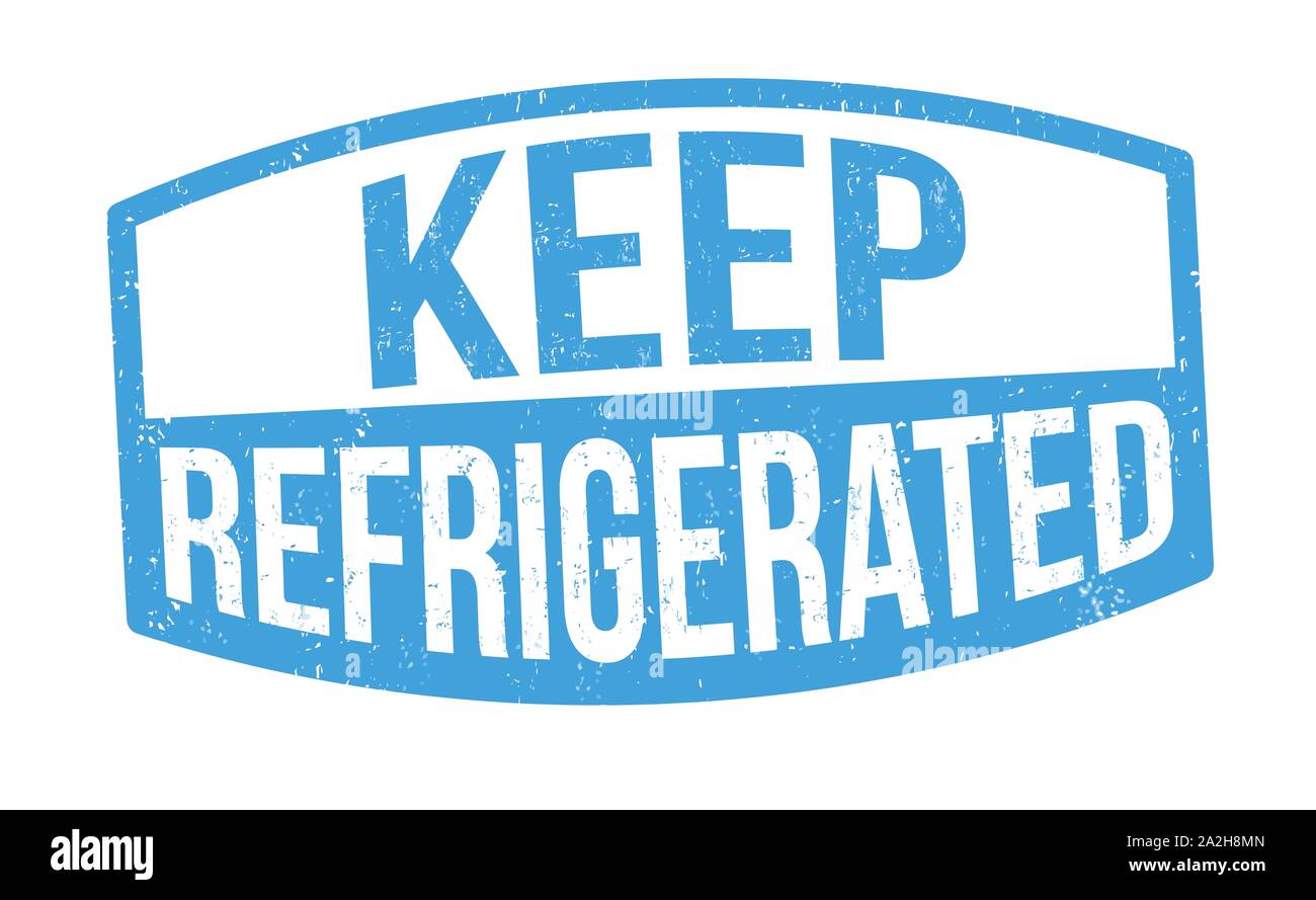 Keep refrigerated sign or stamp on white background, vector illustration Stock Vector