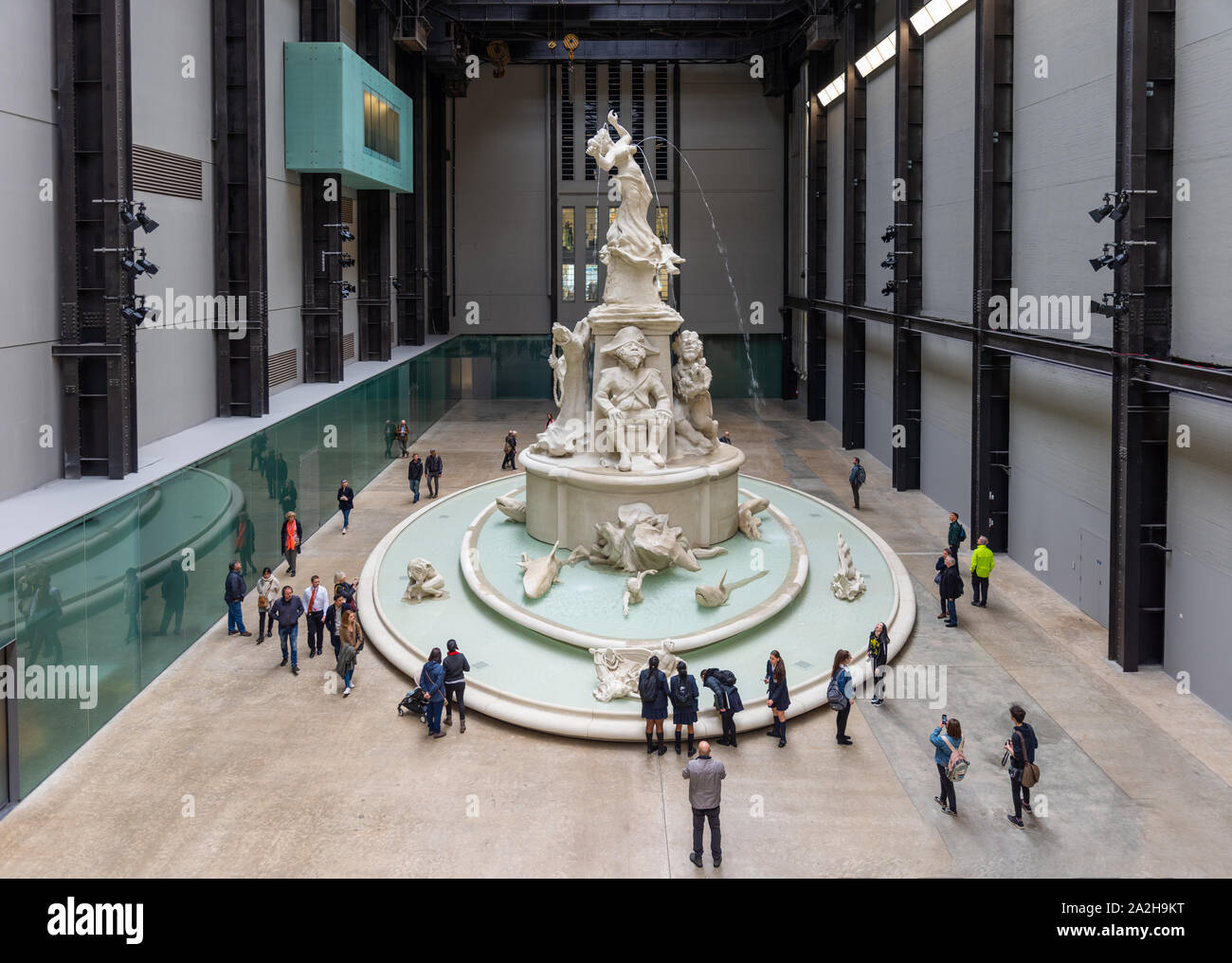 Fons Americanus Fountain, by Kara Walker, Turbine Hall, Tate Modern, Bankside, London. Inspired by the Victoria Memorial in front of Buckingham Palace Stock Photo